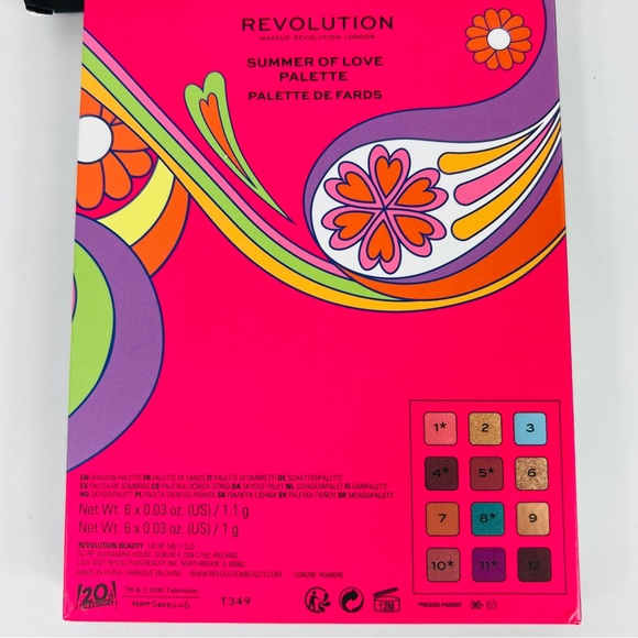 The Simpsons x Revolution Summer of Love Eyeshadow Palette 12 Shades NIB - Picture 9 of 9
